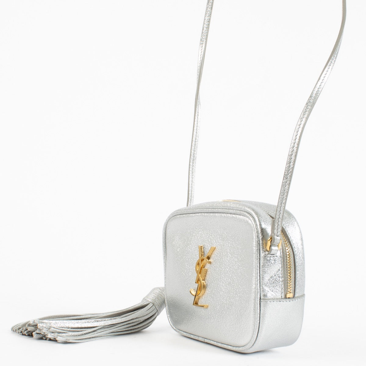 authentic preloved Saint Laurent Silver Micro Lou Camera Bag on Labellov.com