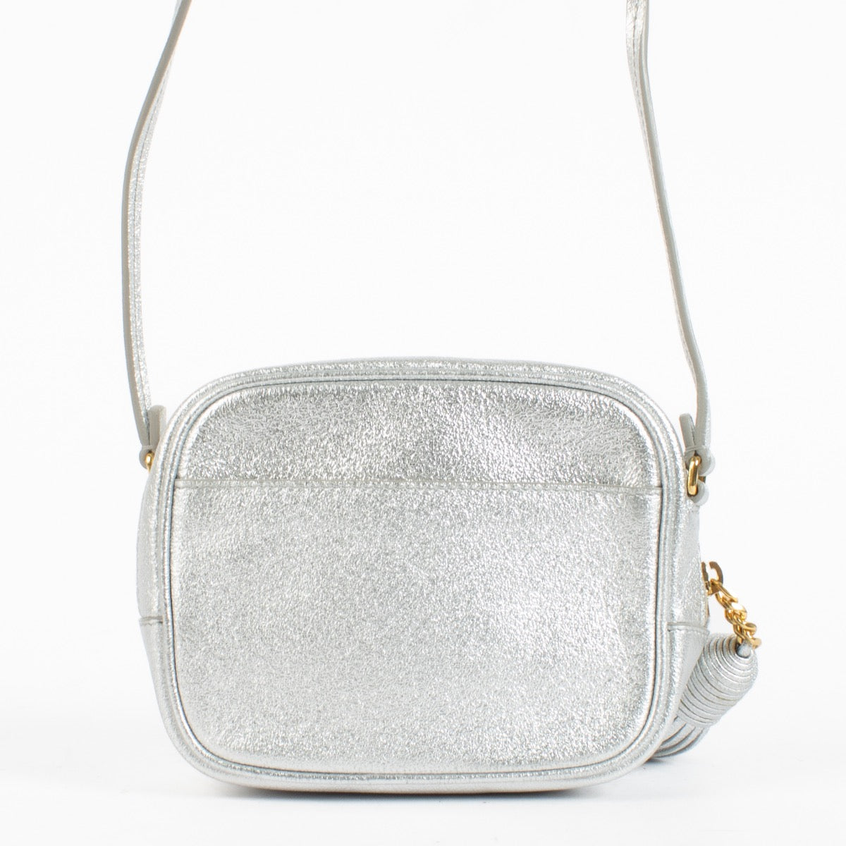 authentic preloved Saint Laurent Silver Micro Lou Camera Bag on Labellov.com