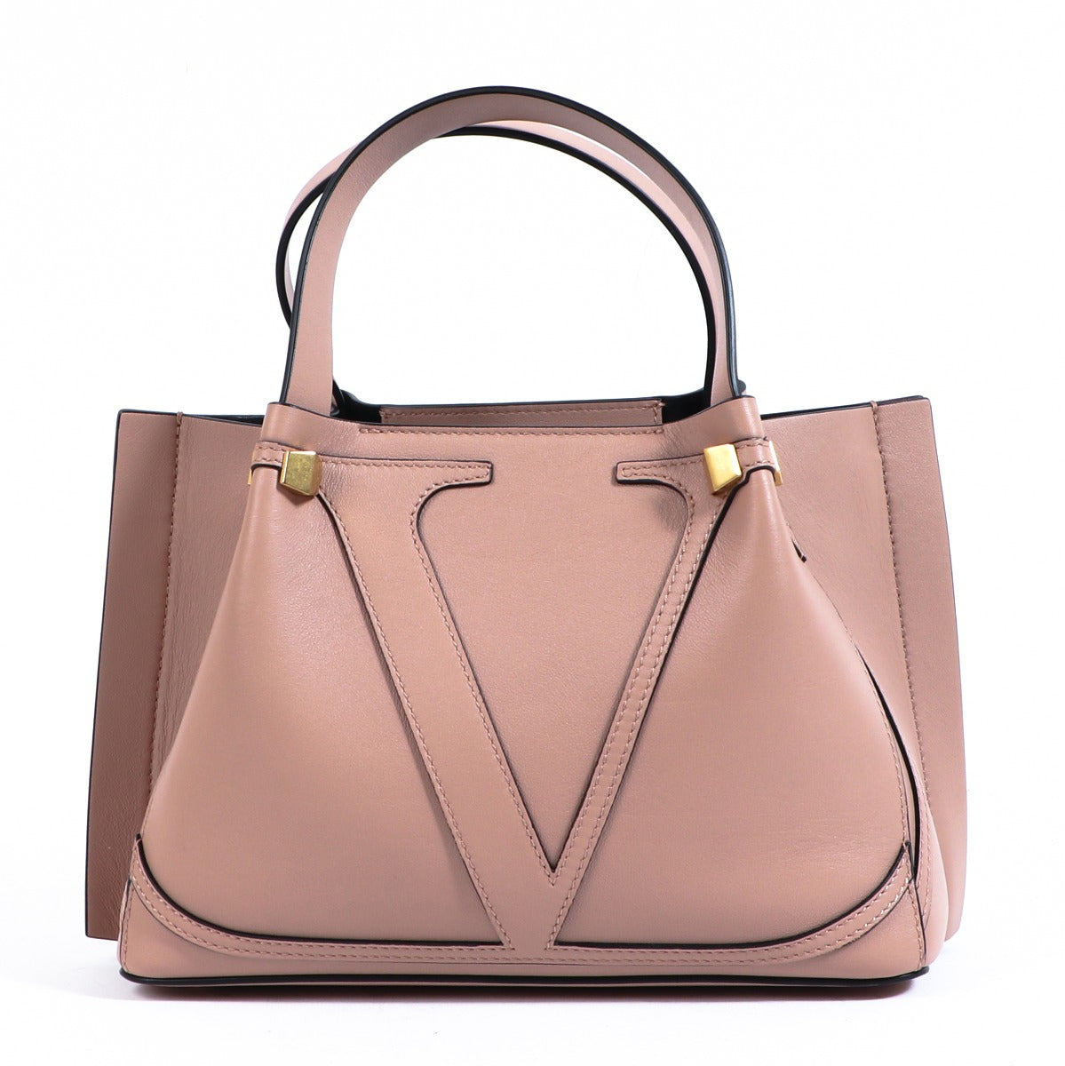 Buy an authentic second-hand Valentino Garavani Pink Rockstud Leather Shoulder Bag in very good condition at Labellov in Antwerp.