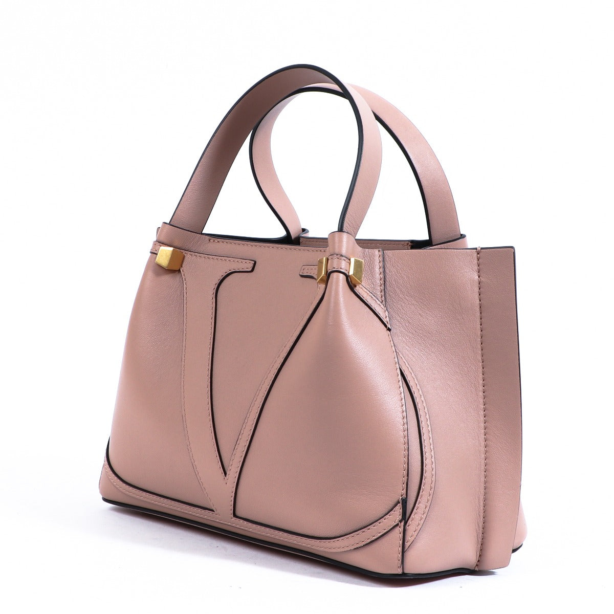Buy an authentic second-hand Valentino Garavani Pink Rockstud Leather Shoulder Bag in very good condition at Labellov in Antwerp.