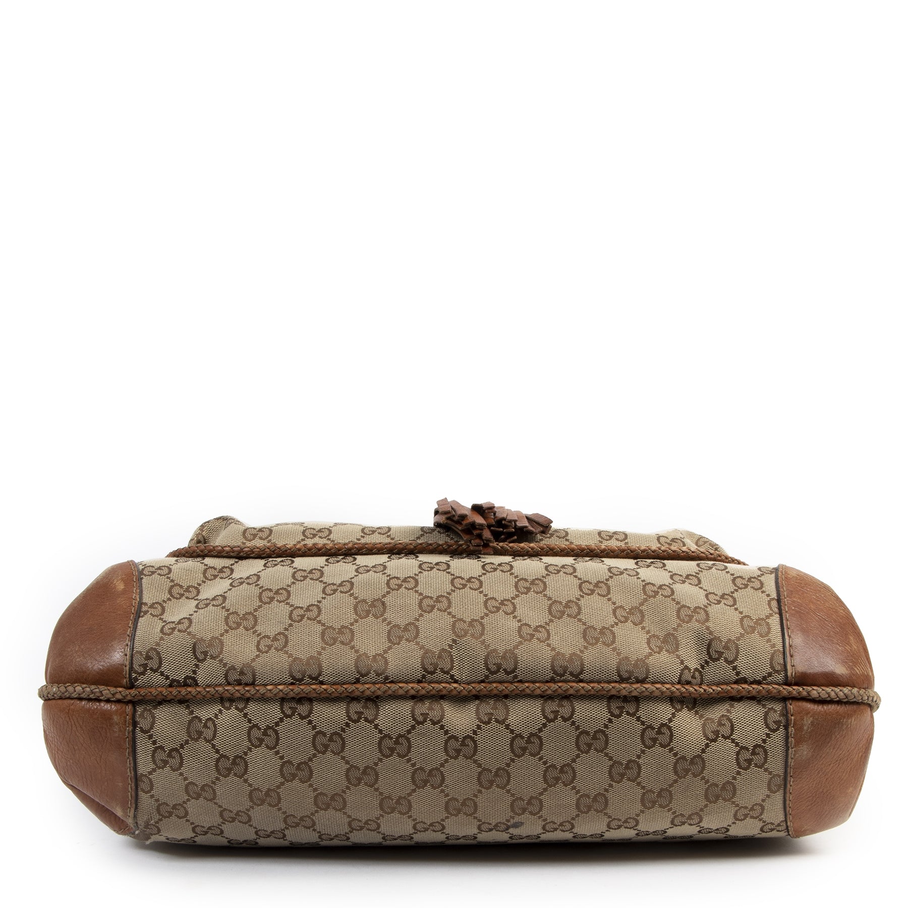Authentic secondhand Gucci Monogram Canvas Marrakech Bag designer bags fashion luxury vintage webshop safe secure online shopping