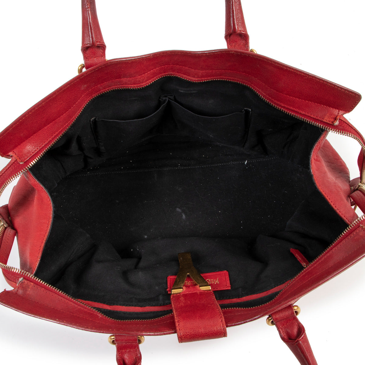 Yves Saint Laurent Rode Cabas ChYc Medium Handtas