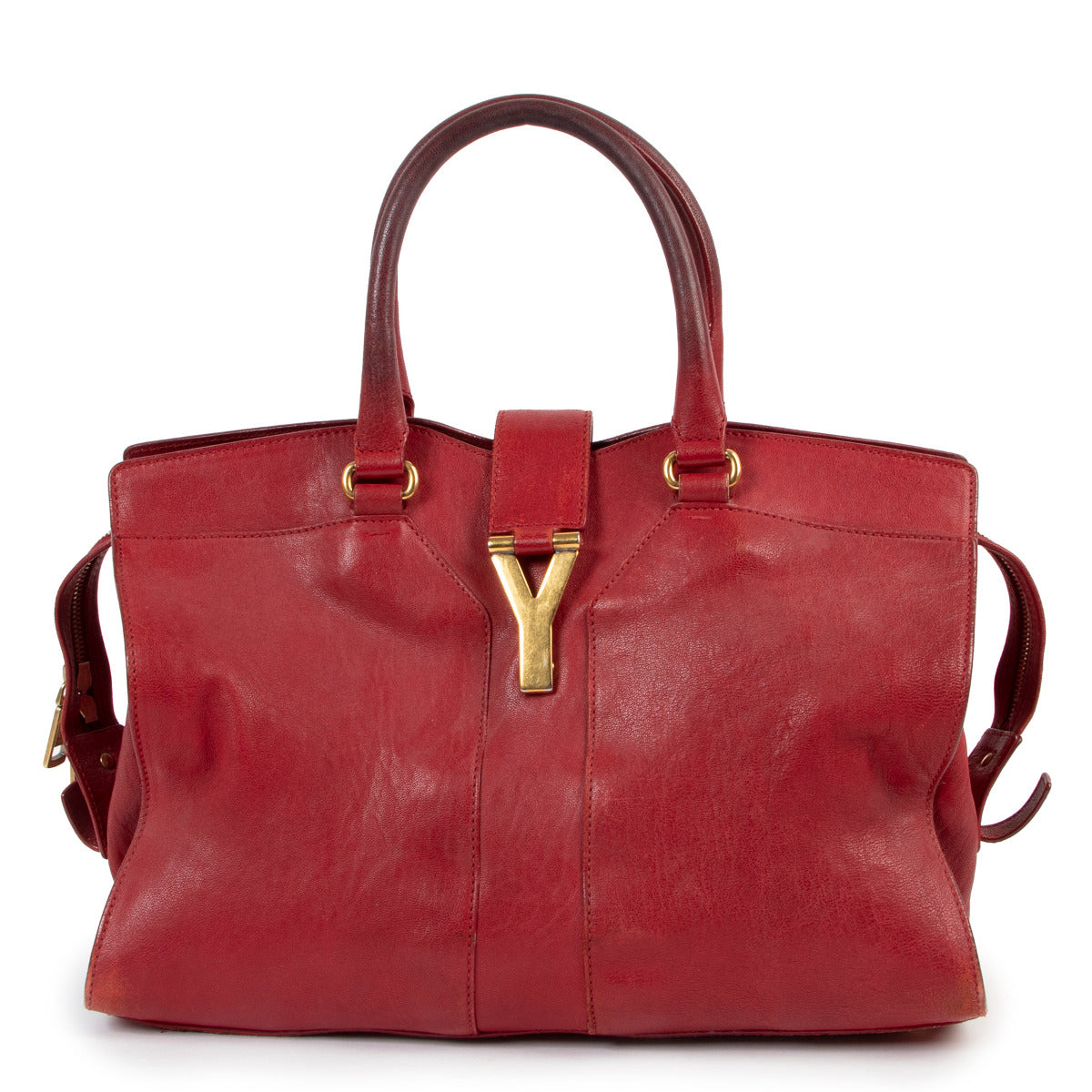 Yves Saint Laurent Cabas ChYc Red Leather Handbag for the best price at Labellov
