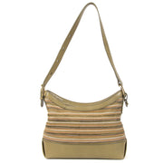 Authentieke Tweedehands Delvaux Multicolor Toile de Cuir Shoulder Bag juiste prijs veilig online shoppen luxe merken webshop winkelen Antwerpen België mode fashion