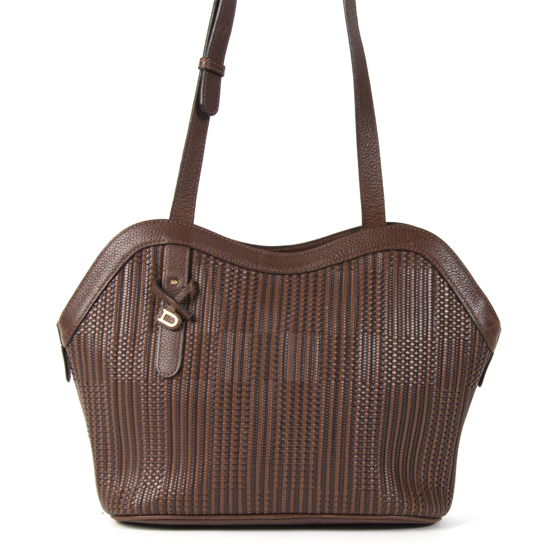 Delvaux Brown Toile De Cuir Shoulder Bag