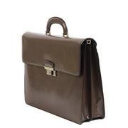 Authentieke Tweedehands Bally Brown Patent Leather Briefcase juiste prijs veilig online shoppen luxe merken webshop winkelen Antwerpen België mode fashion