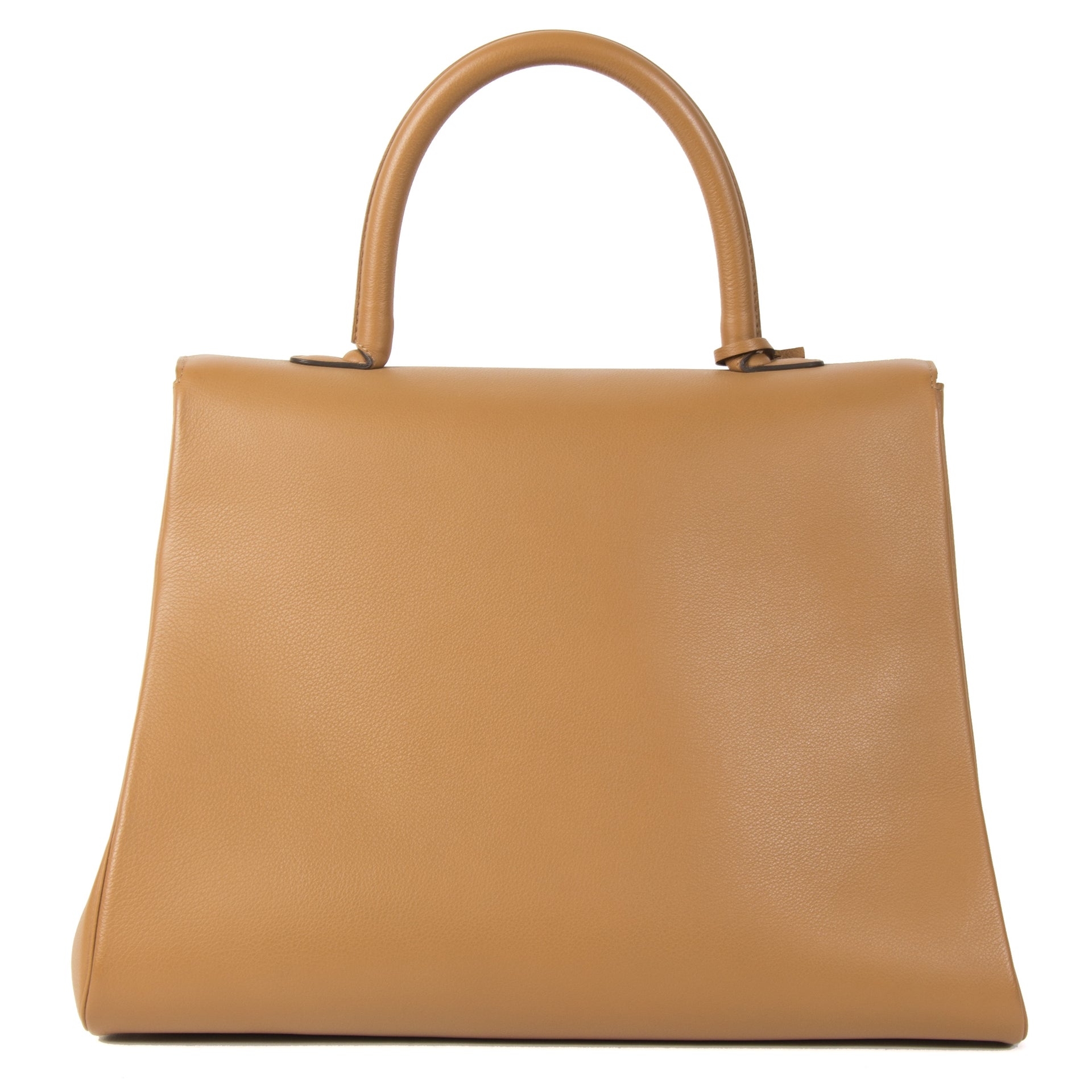 Authentieke tweedehands vintage Delvaux Brillant Camel GM + Strap koop online webshop LabelLOV