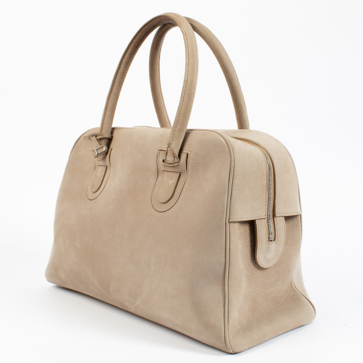 Delvaux Glaise Santiag Nubuck Signature Duffle Bag