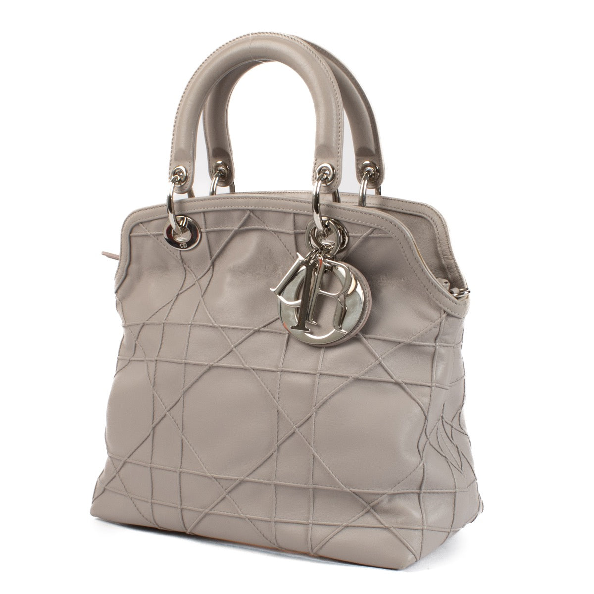 shop 100% authentic second hand Christian Dior Grey Cannage Small Granville Bag on Labellov.com