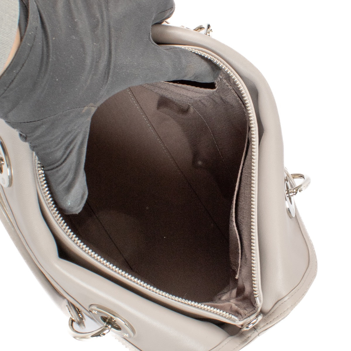 shop 100% authentic second hand Christian Dior Grey Cannage Small Granville Bag on Labellov.com