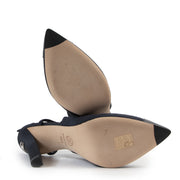 Chanel Blue Fabric Pumps - size 38.5
