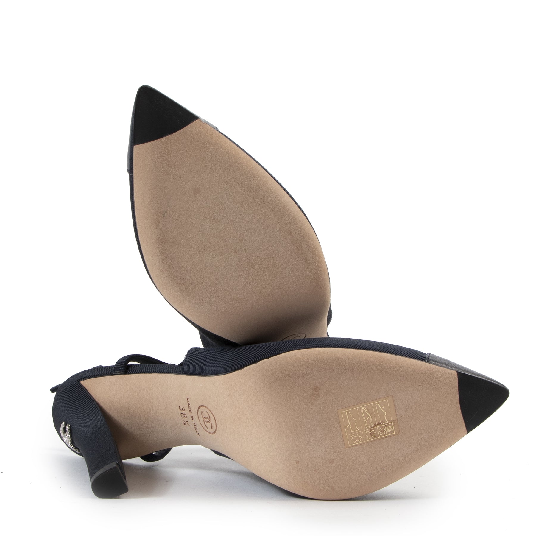 Chanel Blue Fabric Pumps - size 38.5