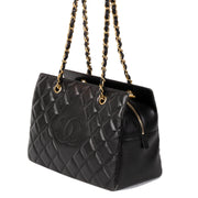 Chanel Black Lambskin Small Shopper GHW
