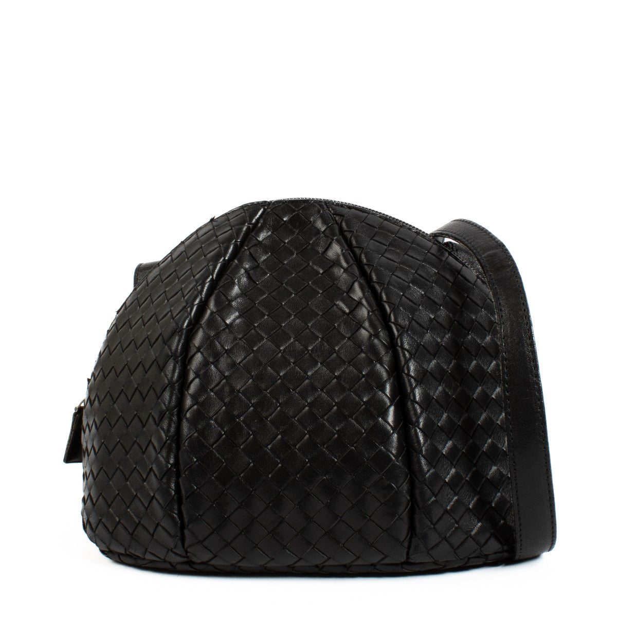 Bottega Veneta Intrecciato Black Crossbody Bag