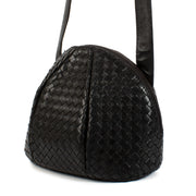 Bottega Veneta Intrecciato Black Crossbody Bag