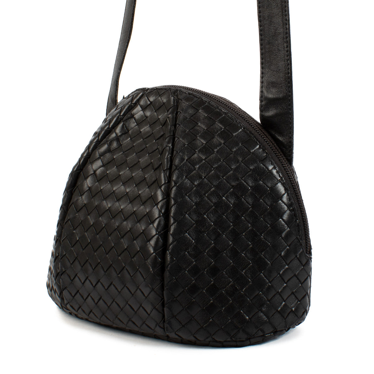 Bottega Veneta Intrecciato Black Crossbody Bag