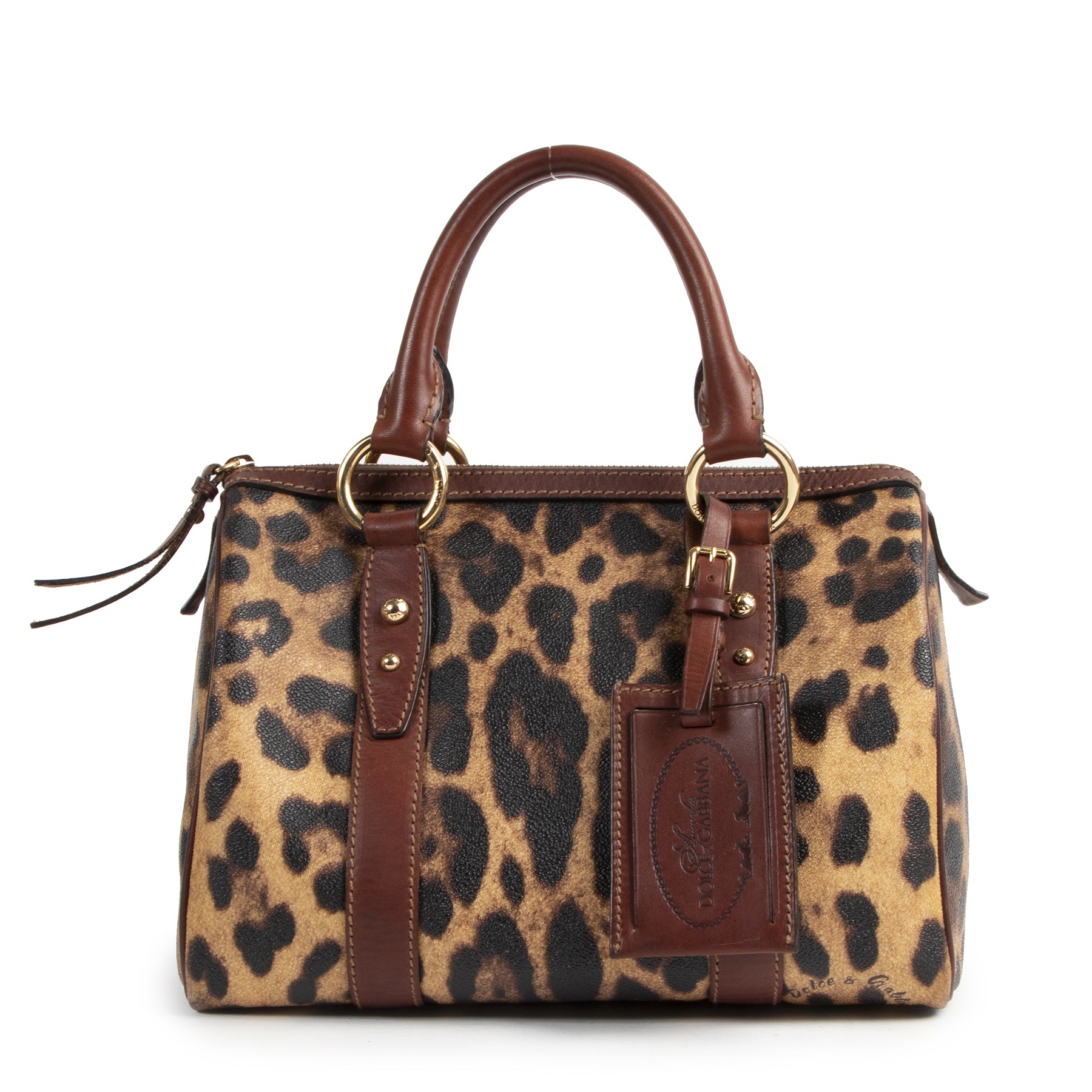 Dolce & Gabbana Leopard Boston Bag