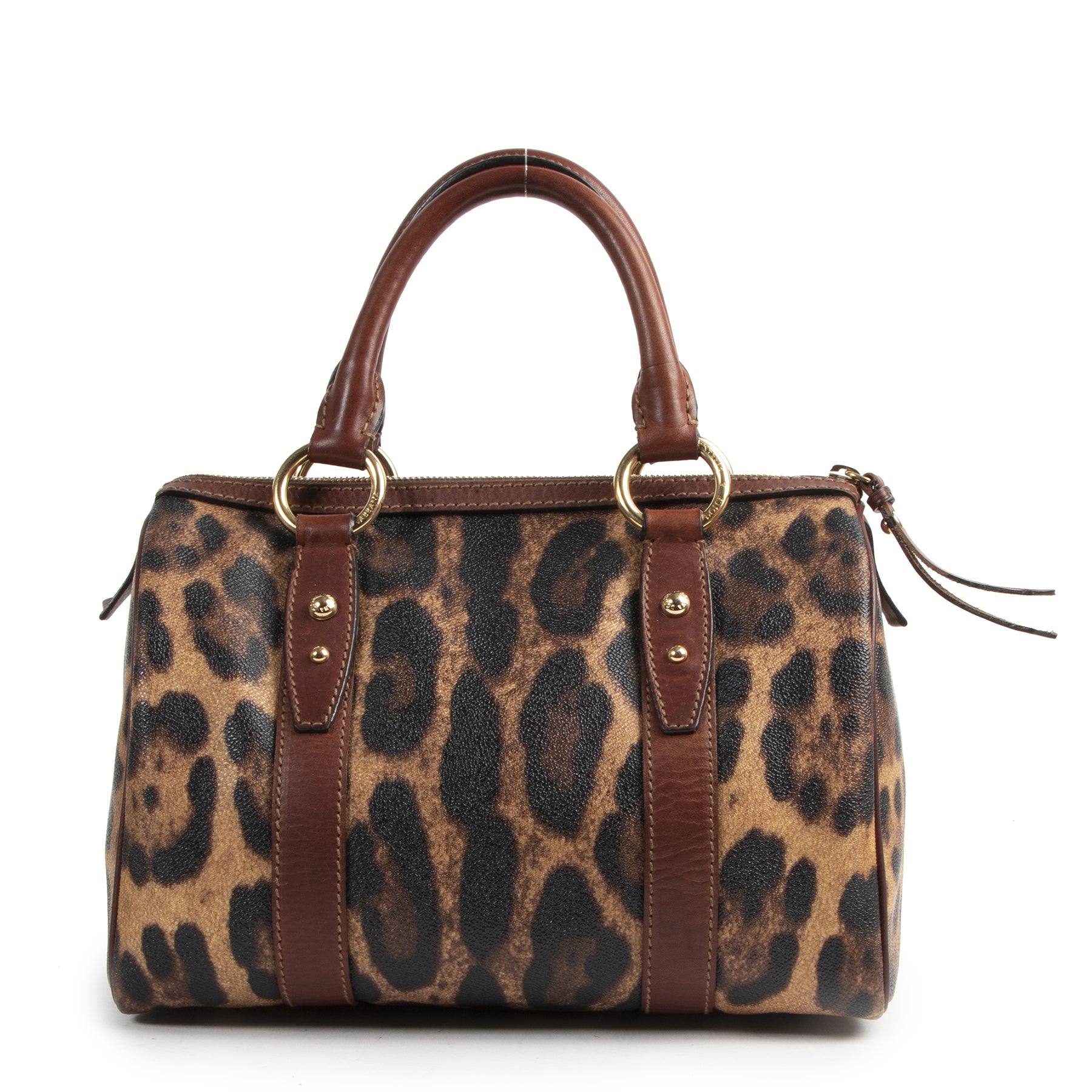 koop veilig onanie Dolce & Gabbana Leopard Boston Bag
