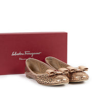 Authentic secondhand Salvatore Ferragamo Rose Gold Ballerinas - Size 38 designer shoes ballerina flats fashion luxury vintage webshop safe secure online shopping