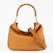 Gucci Ostrich Bamboo Shoulder bag
