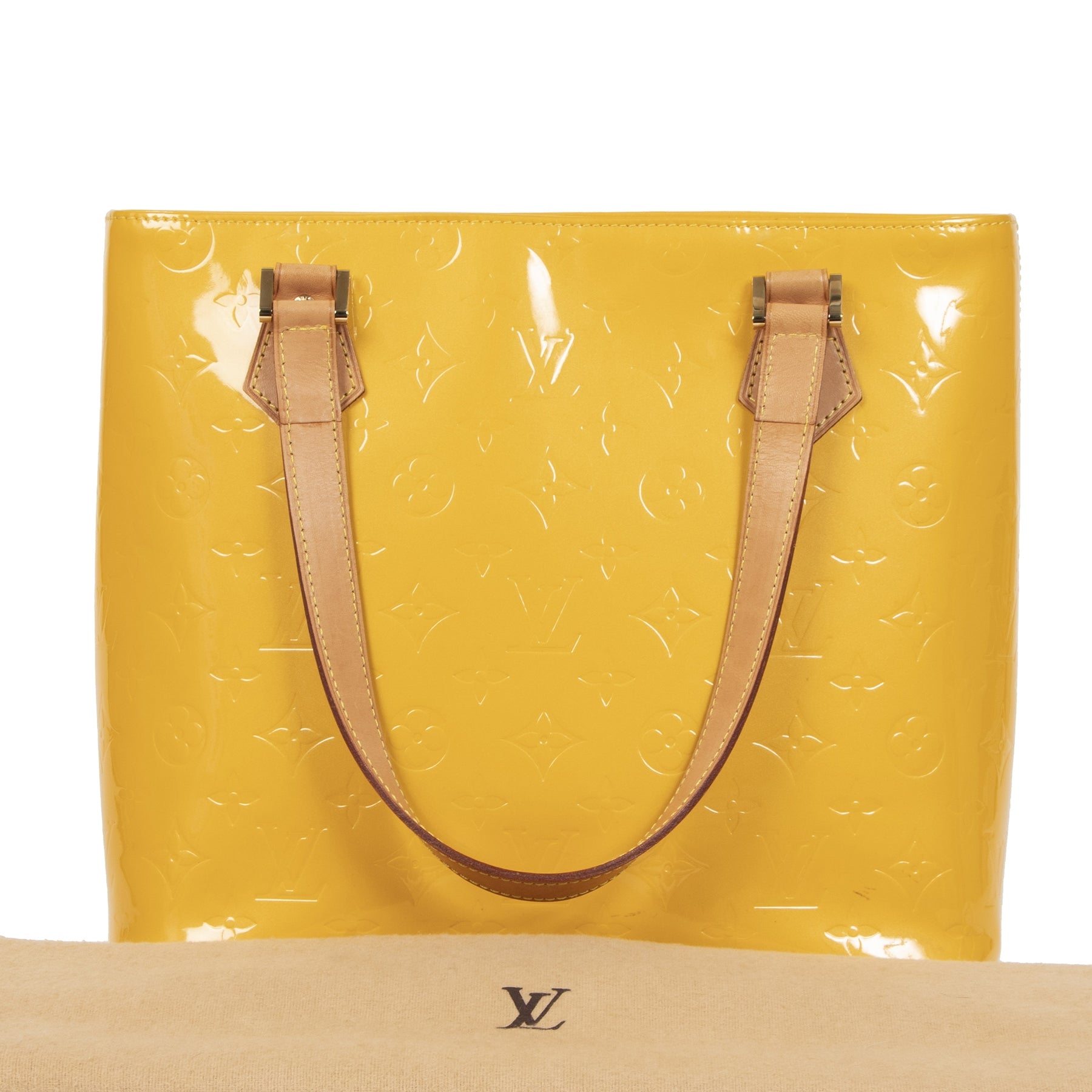 Authentic secondhand Louis Vuitton Yellow Houston Shoulder Bag designer bags designer brands luxury vintage webshop safe secure online shopping worldwide shipping