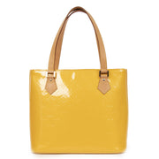 Authentieke Tweedehands Louis Vuitton Yellow Houston Shoulder Bag juiste prijs veilig online shoppen luxe merken webshop winkelen Antwerpen België mode fashion
