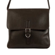 Delvaux Brown Kot Leather Shoulder Bag