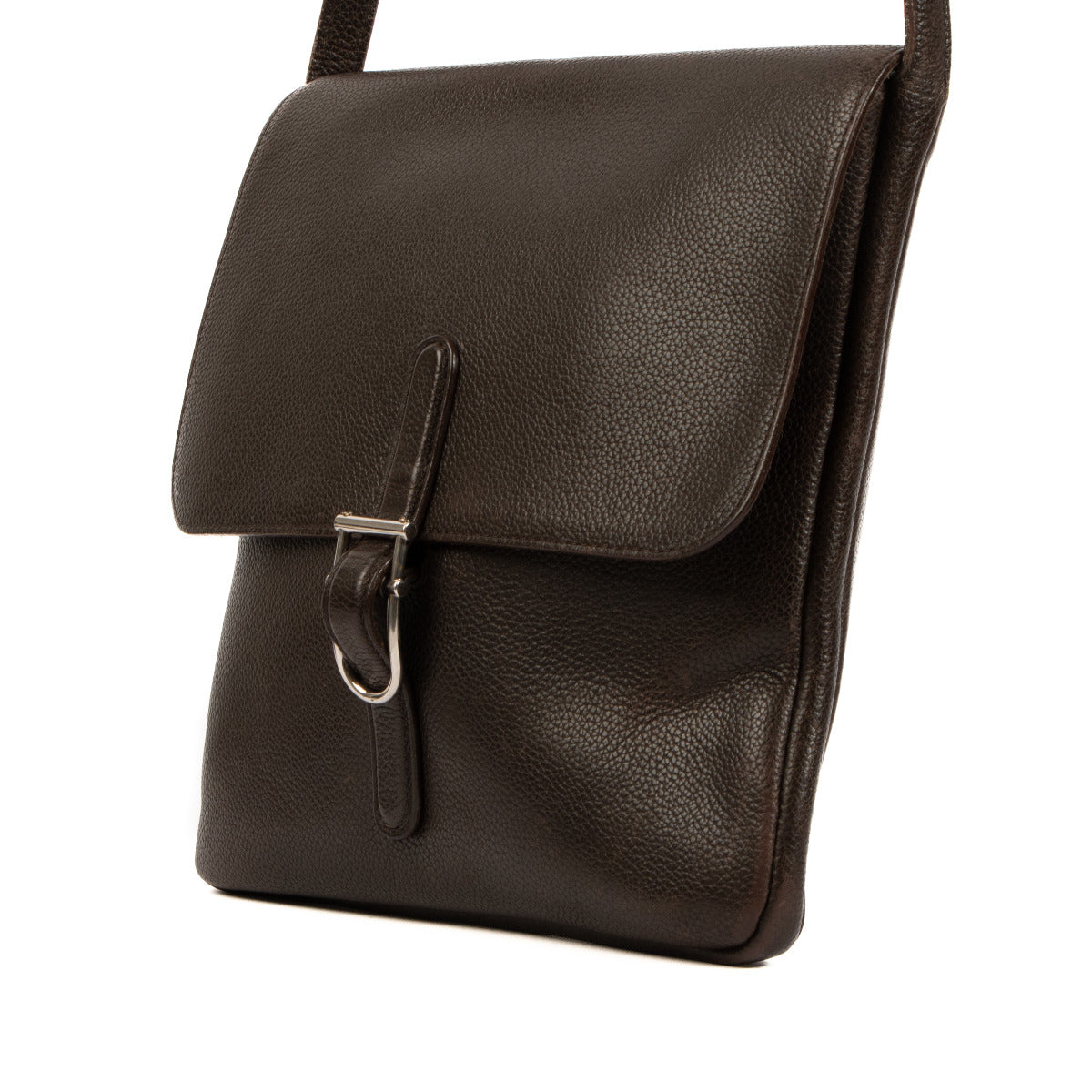 Delvaux Brown Kot Leather Shoulder Bag