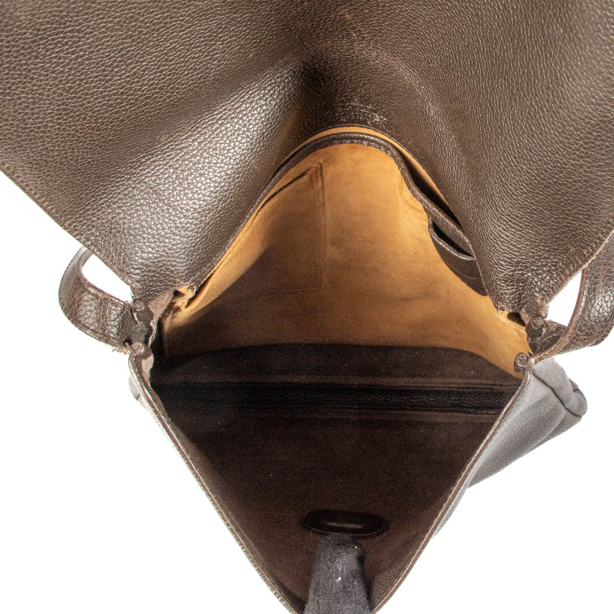 Delvaux Brown Kot Leather Shoulder Bag