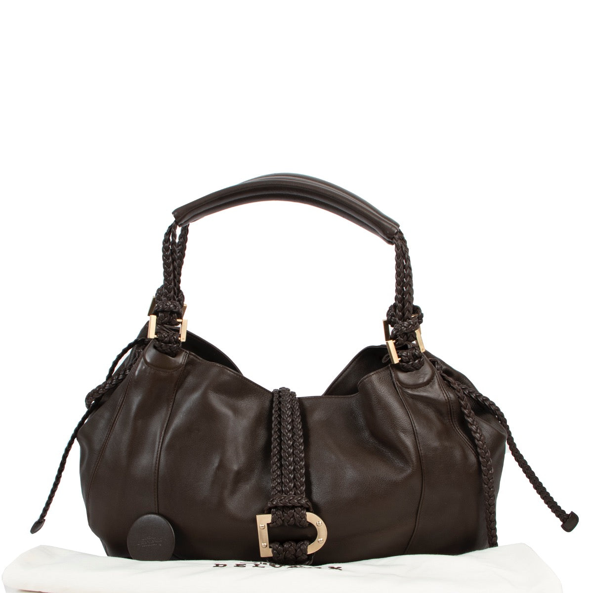 Delvaux Brown Eugène Shoulder Bag now available at Labellov online or in store