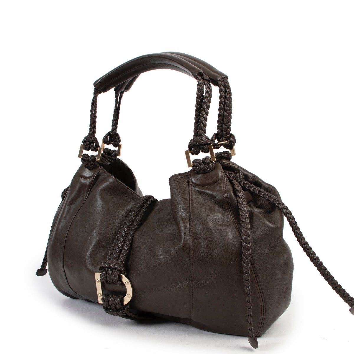 Delvaux Brown Eugène Shoulder Bag now available at Labellov online or in store