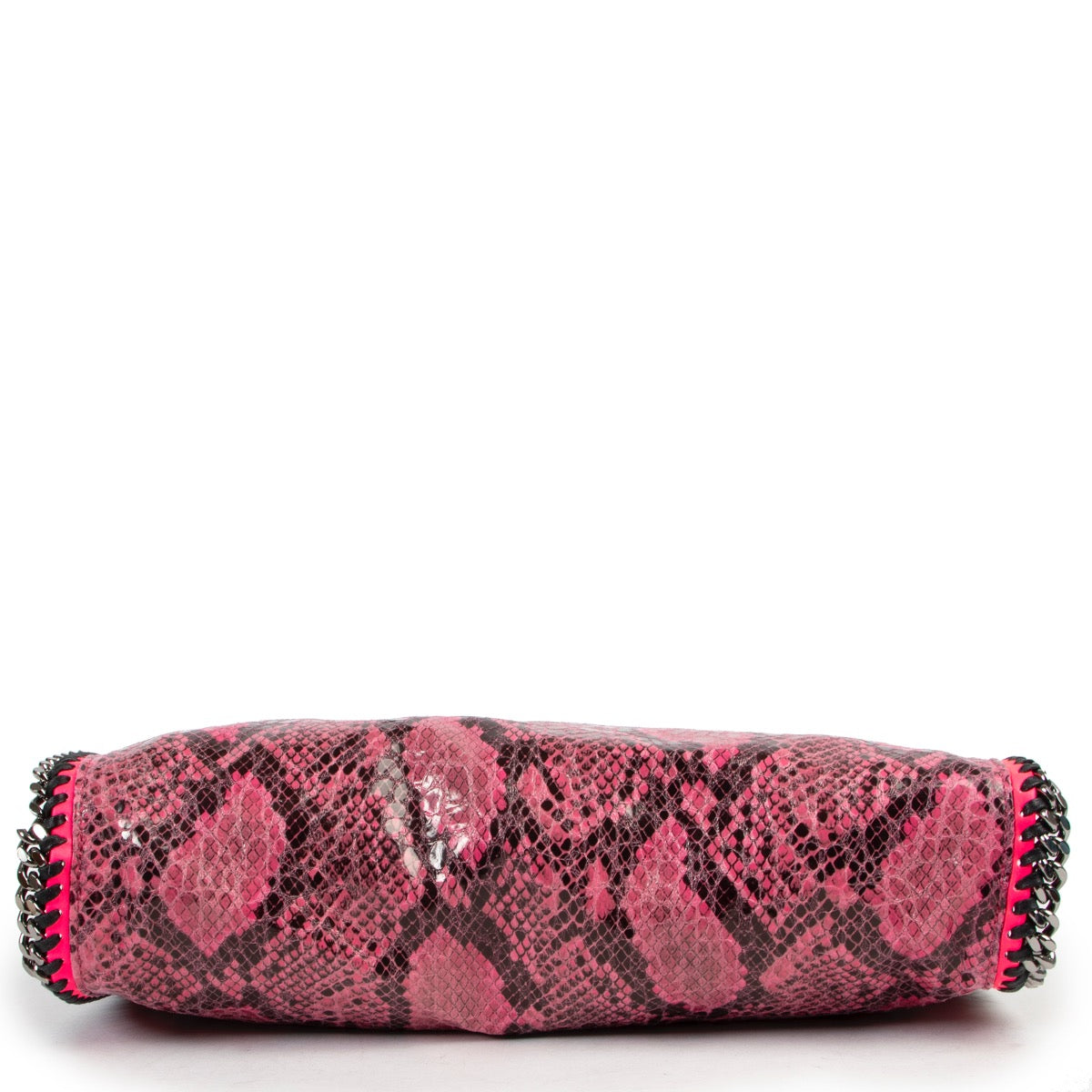 Stella McCartney Pink Faux Python Falabella Small Tote Bag now available at Labellov and ready for a new owner. Buy and sell your designer handbags.