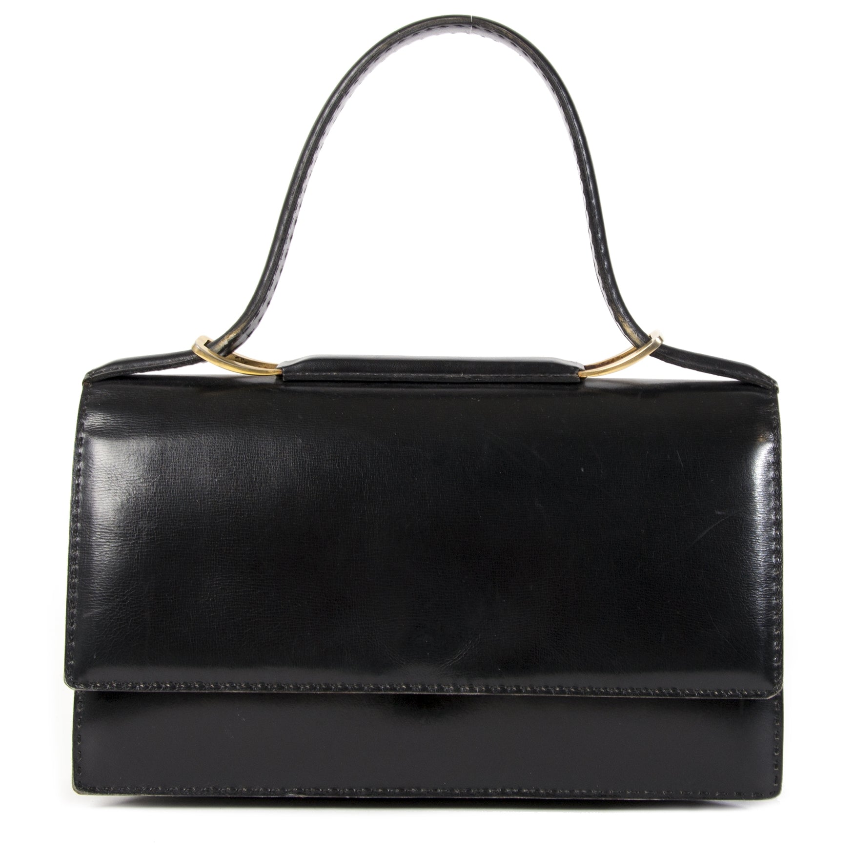 Are you looking for an authentic Delvaux Black Leather Top Handle Bag