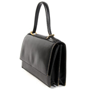 Delvaux Black Leather Top Handle Bag