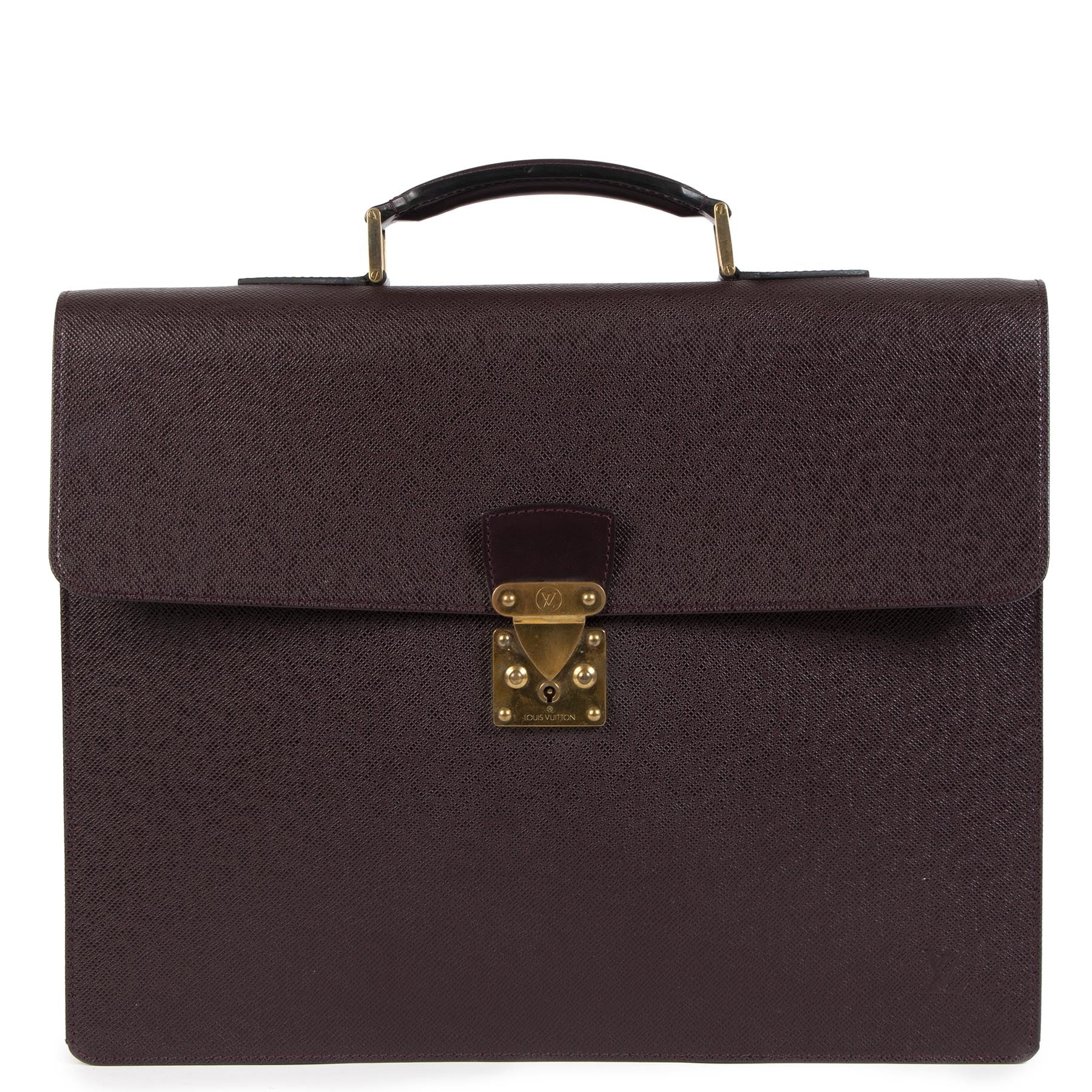 Authentic second-hand vintage Louis Vuitton Moskova Acajou Briefcase buy online webshop LabelLOV
