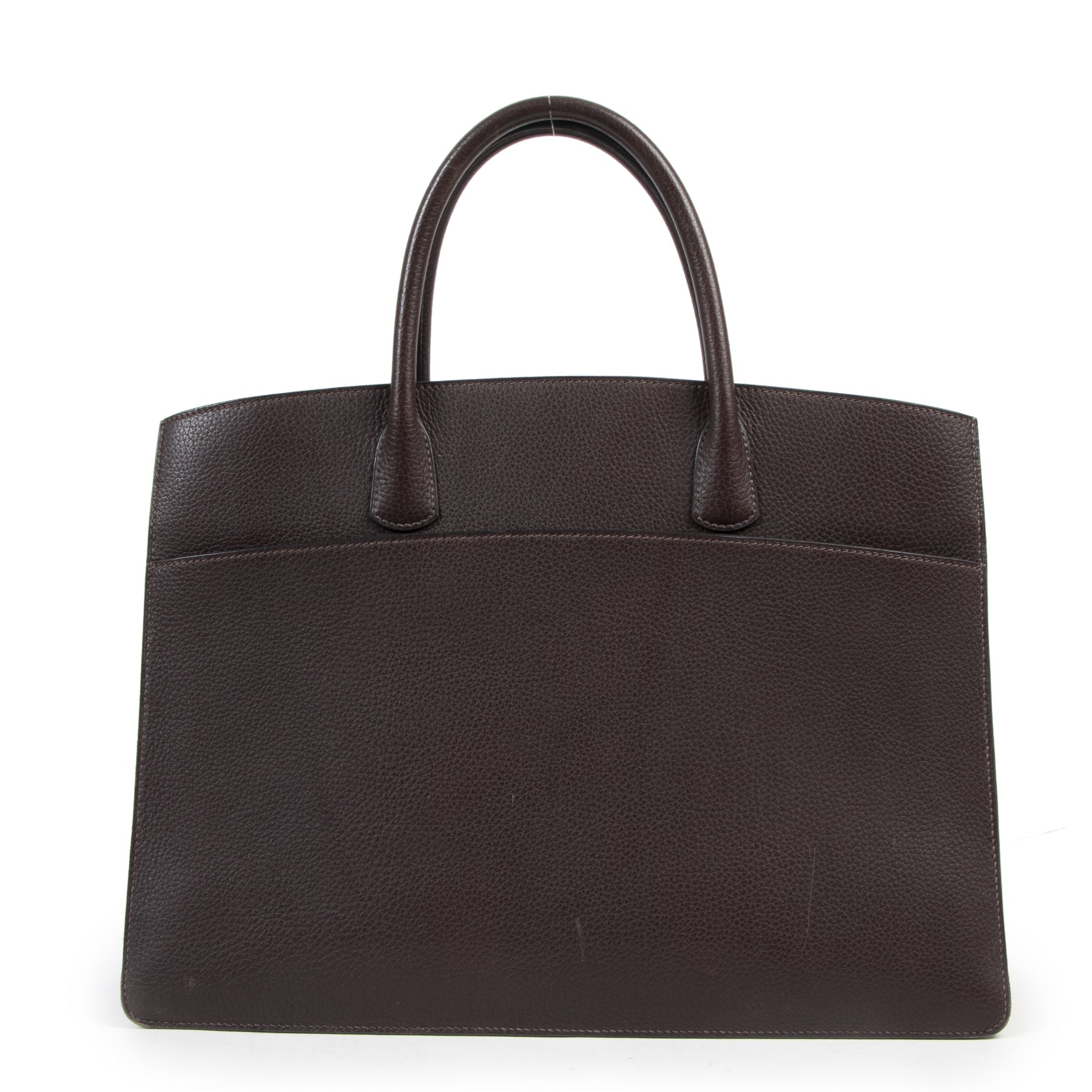 Hermès Brown Leather Top Handle Bag for the best price at labellov secondhand luxury in Antwerp