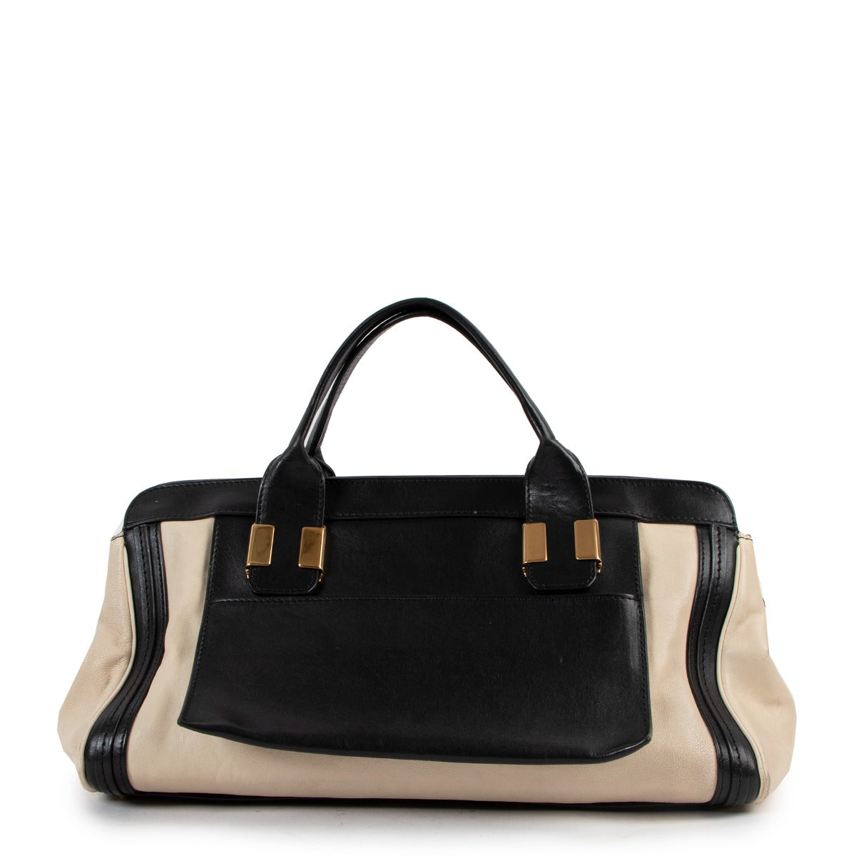 Chloé Beige/Black Alice Top Handle Bag