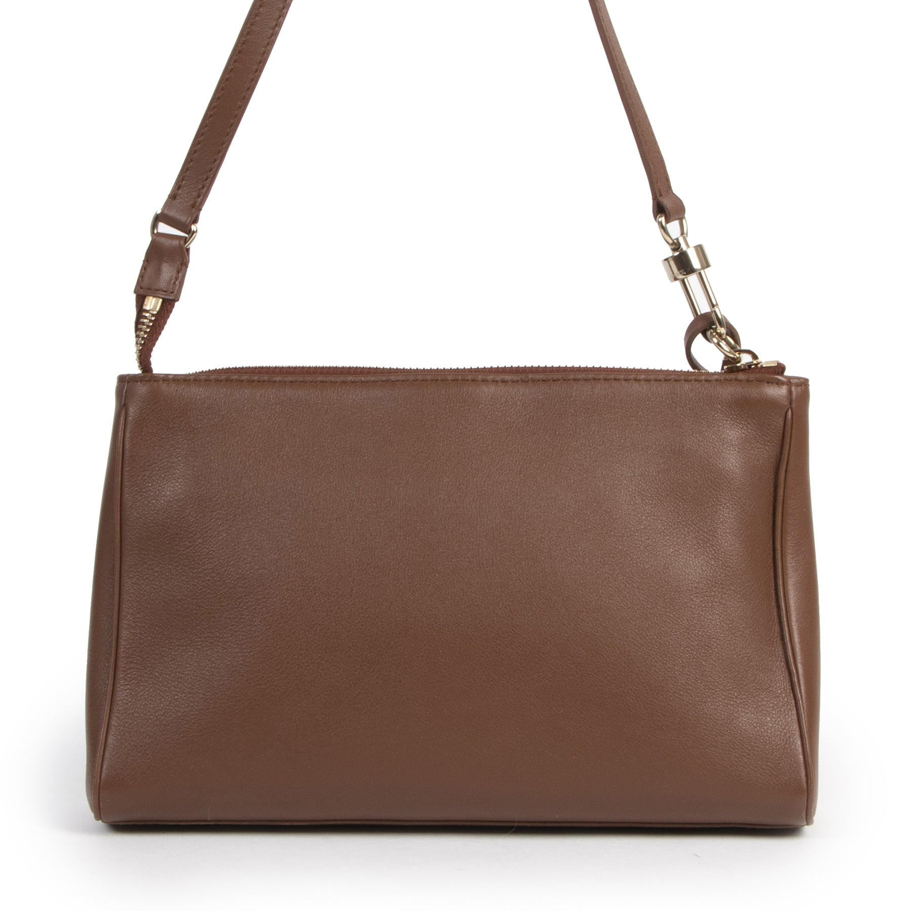 Authentic secondhand Delvaux Cognac D Shoulder Bag designer bags fashion luxury vintage webshop safe secure online shopping