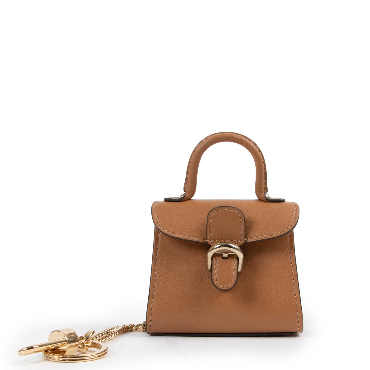 Buy an authentic second hand Delvaux camel Brillant bag charm at Labellov