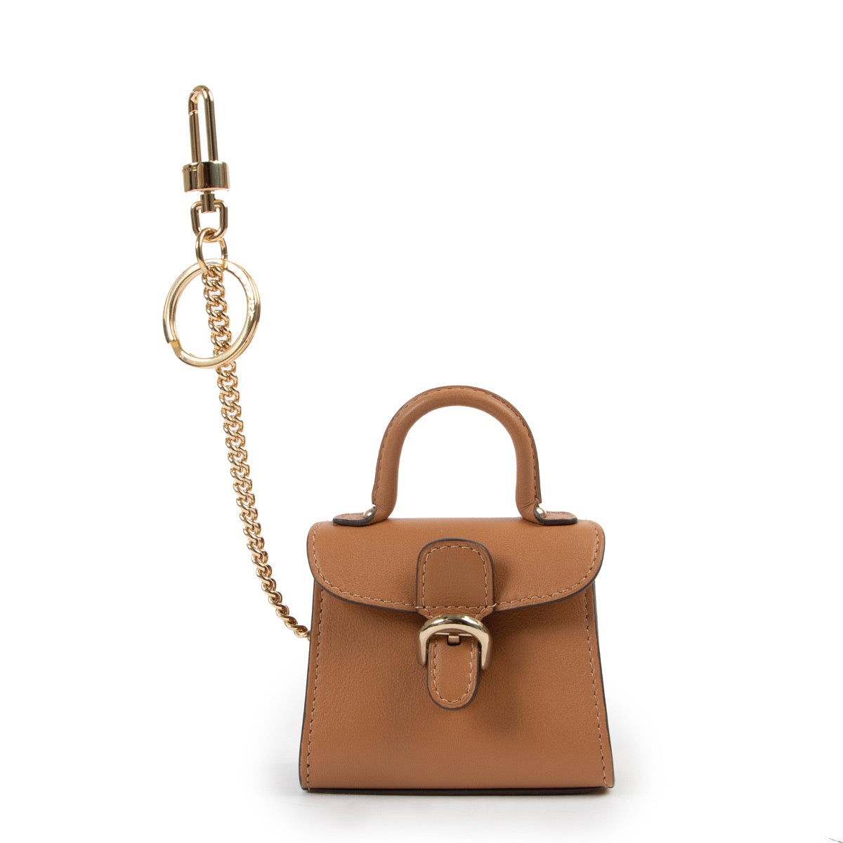 Buy an authentic second hand Delvaux camel Brillant bag charm at Labellov