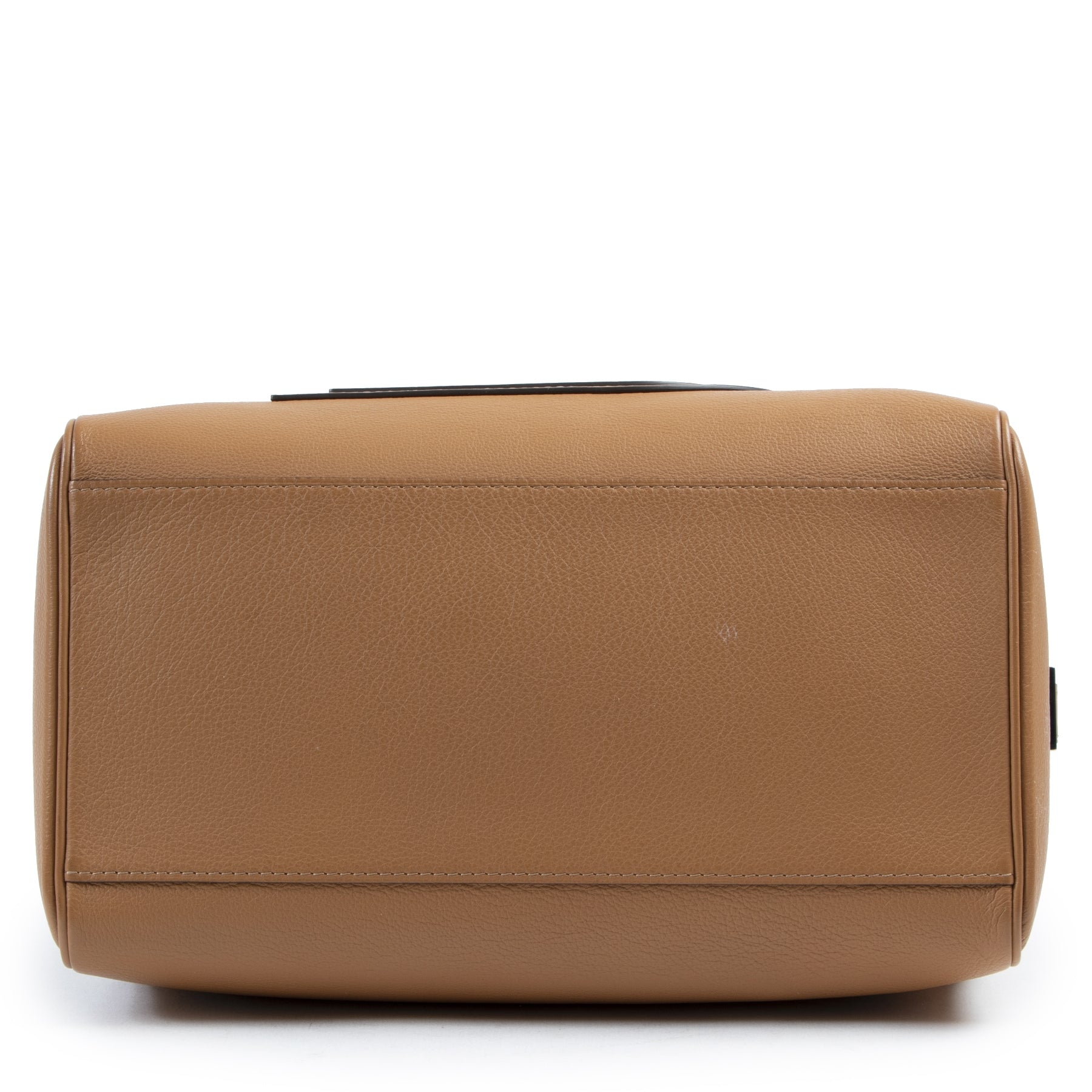 Delvaux Cognac Leather Boston Bag shop safe online secondhand