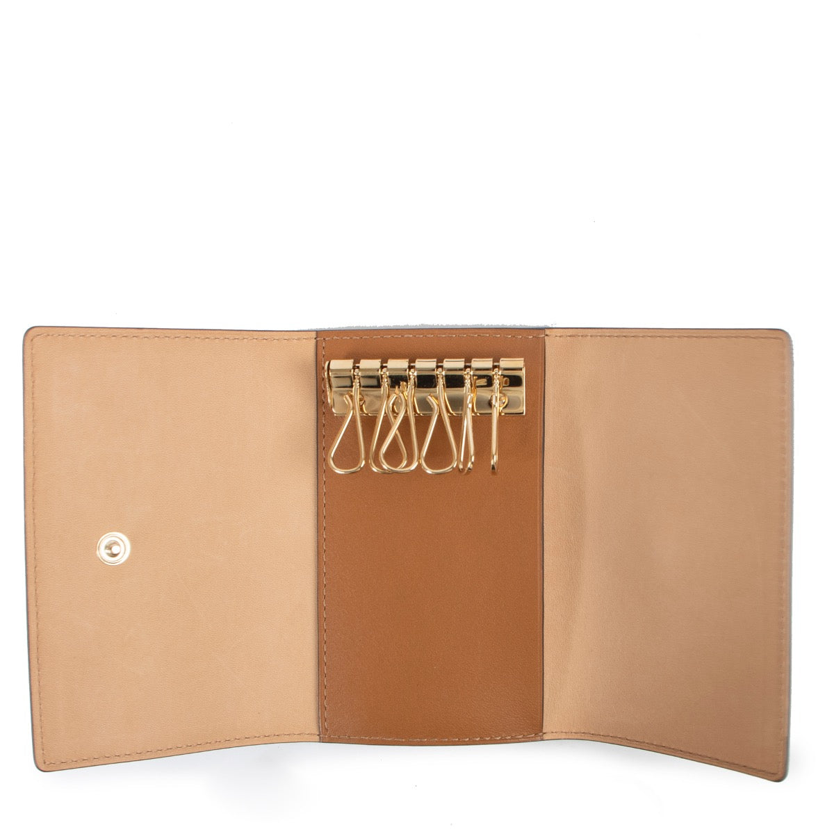 Shop Safe Online Delvaux Camel Key Wallet, Camel Delvaux key wallet in very good condition, Preloved key wallet in very good condition