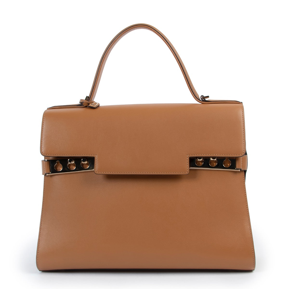 Shop authentic second hand Delvaux Cognac Tempête GM Handbag at Labellov for the best price