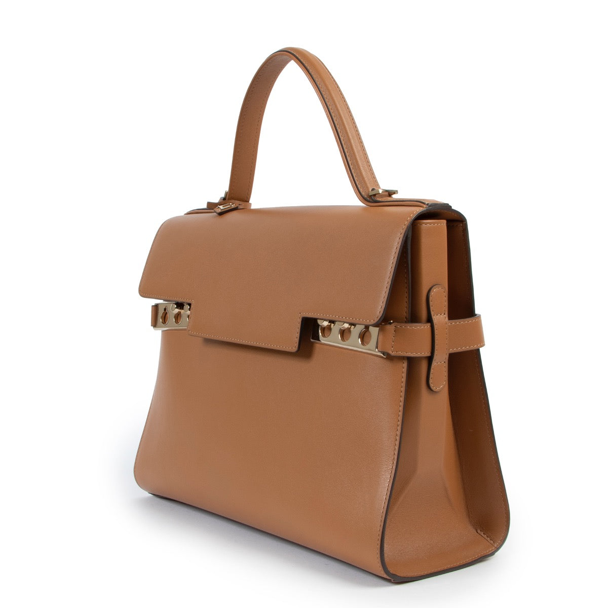 Shop authentic second hand Delvaux Cognac Tempête GM Handbag at Labellov for the best price