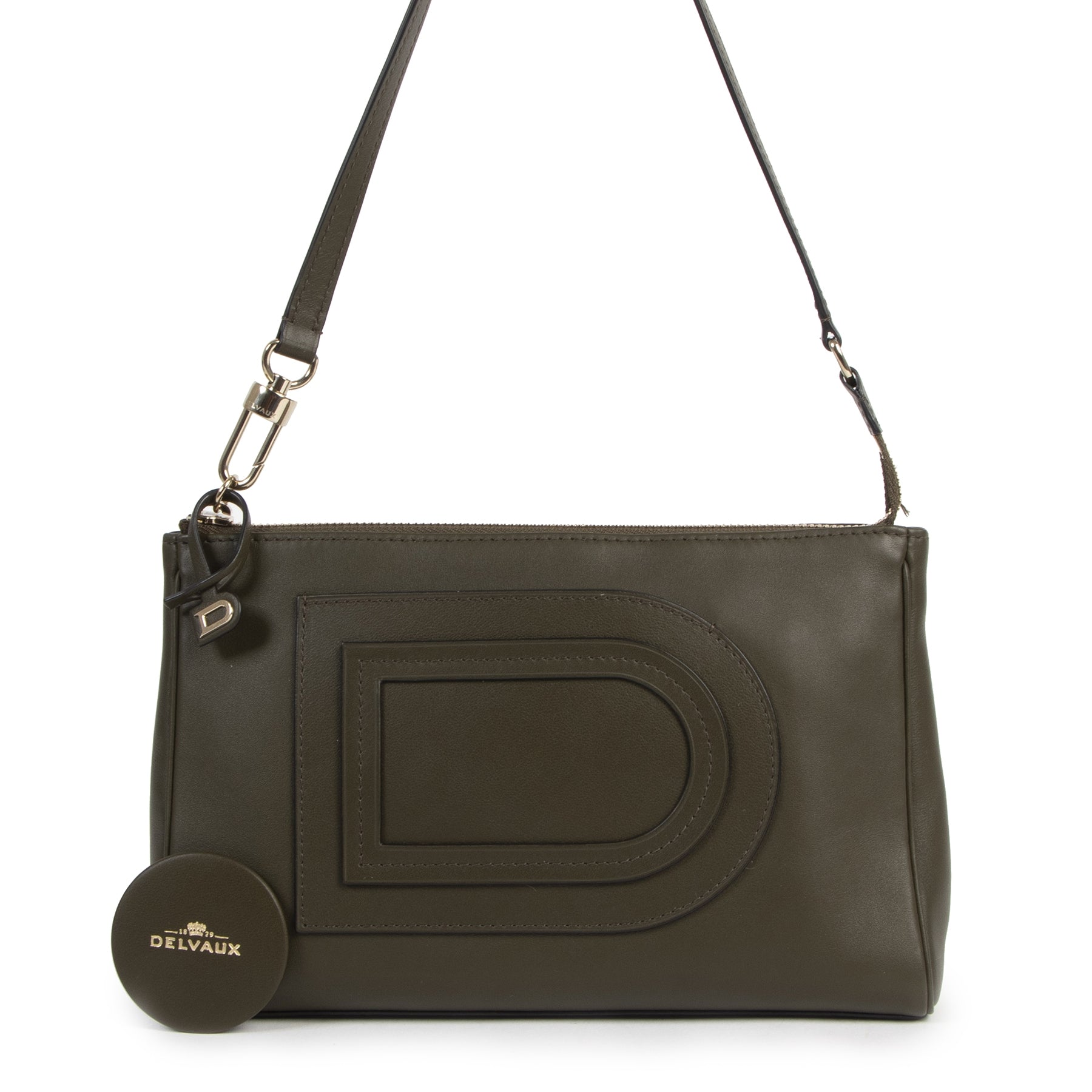 skip the waiting list shop safe online Delvaux Khaki D Shoulder Bag