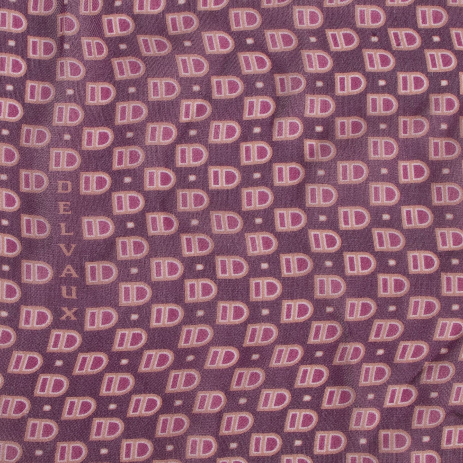 Authentic secondhand Delvaux Purple 'D' Monogram Scarf designer scarves accessories fashion luxury vintage webshop safe secure online shopping