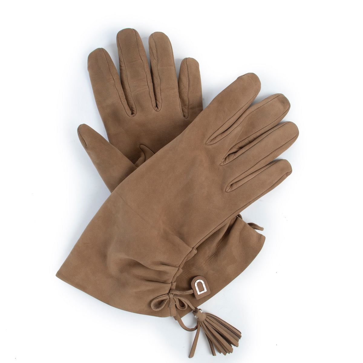 Delvaux Beige Suède Handschoenen