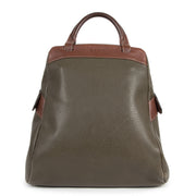 Authentic second-hand vintage Deux De Delvaux Green Backpack buy online webshop LabelLOV
