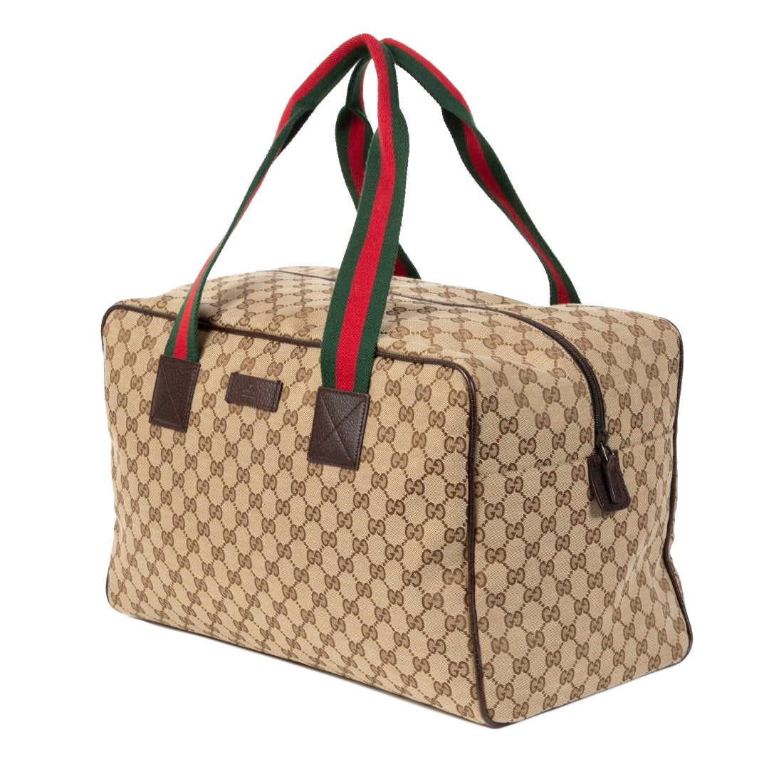 your secondhand Gucci Canvas Web Travel Bag