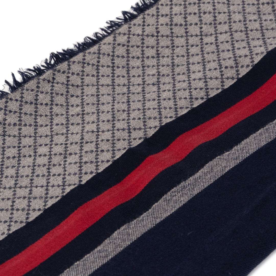 acheter en ligne seconde main Gucci Web Silk/Wool Scarf